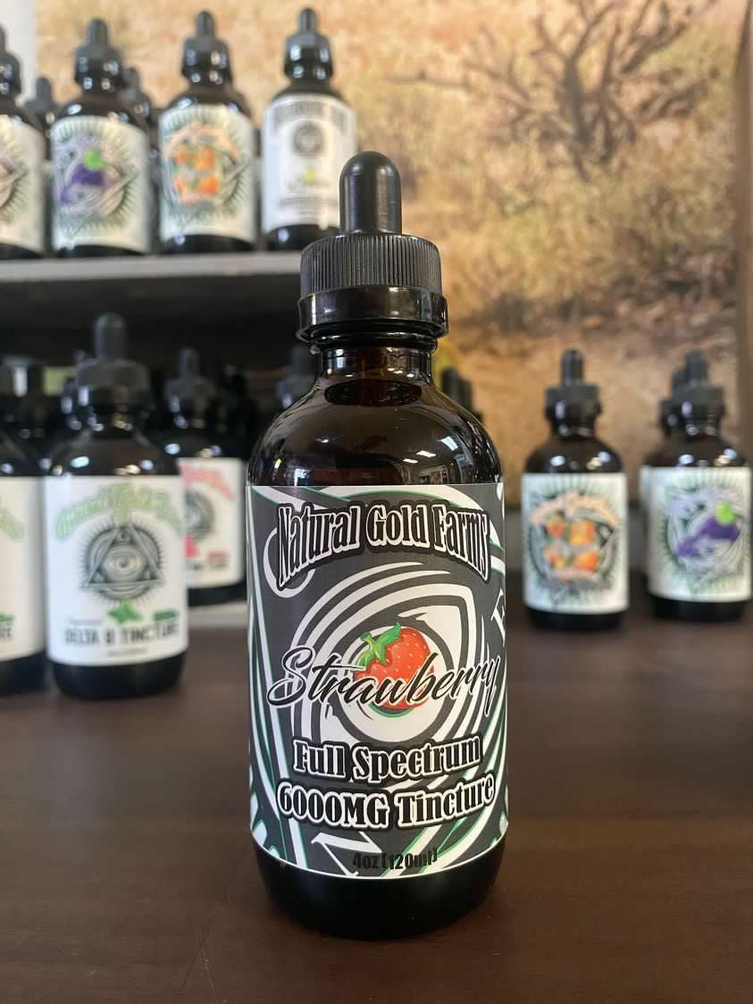 Natural Gold Farms Tincture Strawberry 6000mg Full Spectrum