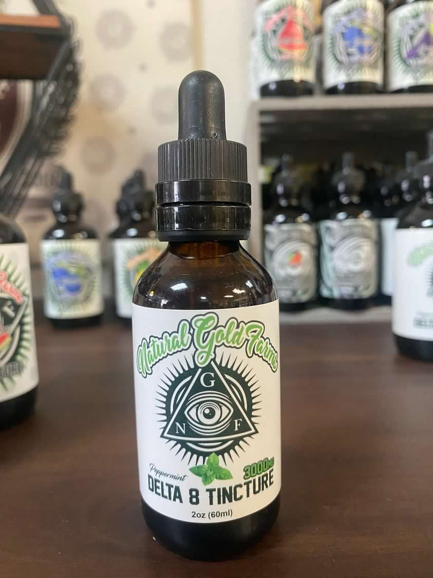 Natural Gold Farms Tincture Peppermint 3000mg Full Spectrum DELTA8