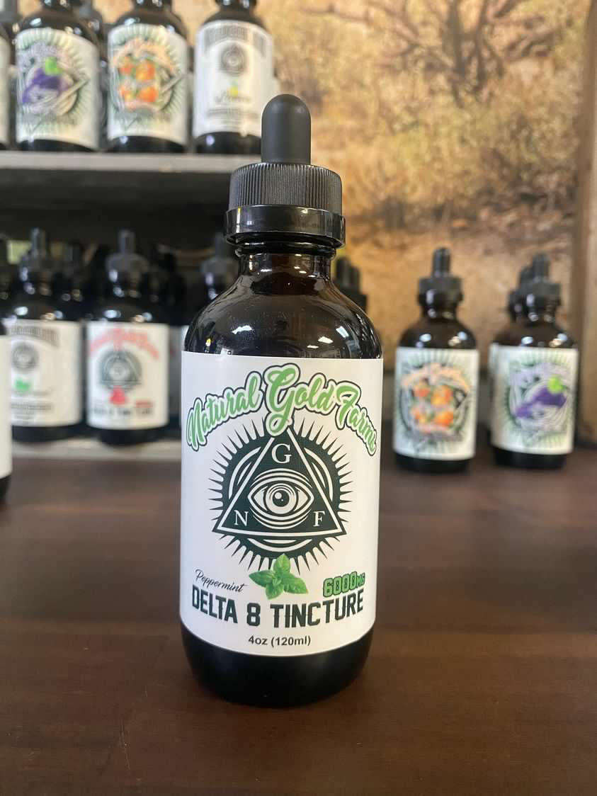 Natural Gold Farms Tincture Peppermint 6000mg Full Spectrum DELTA8