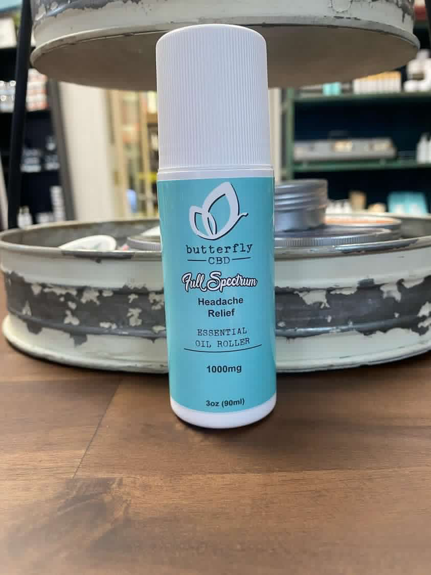 Butterfly CBD Full Spectrum Headache Relief Essential Oil Roll-on 1000mg