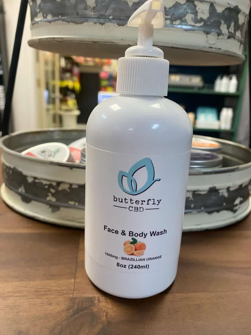 Butterfly Face & Body Wash Orange 1000mg