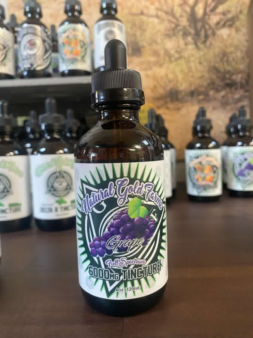 Natural Gold Farms Tincture Grape 6000mg Full Spectrum