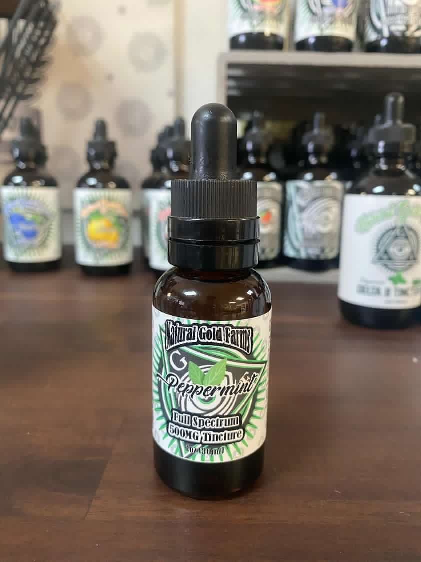Natural Gold Farms Tincture Full Spectrum Peppermint 500mg