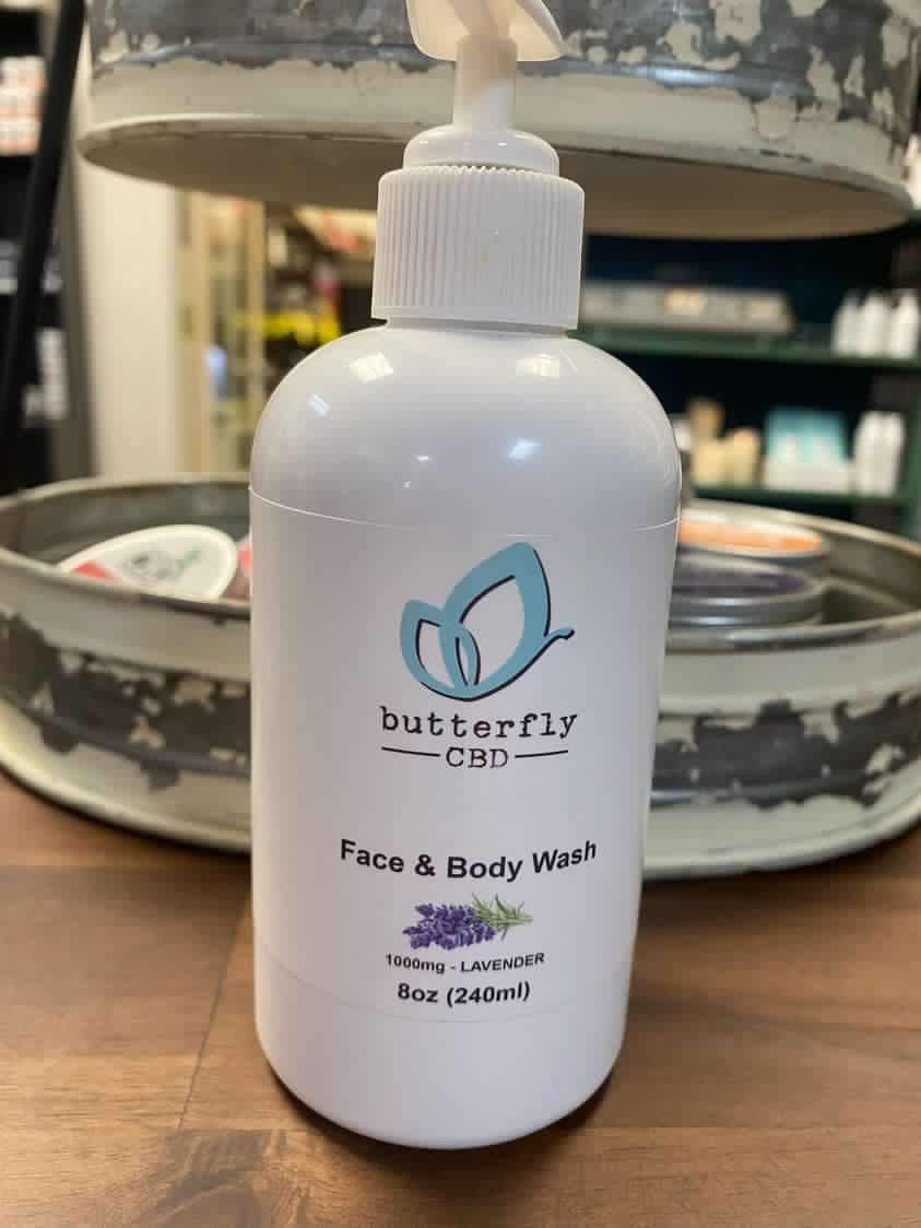 Butterfly Face & Body Wash Lavender 1000mg