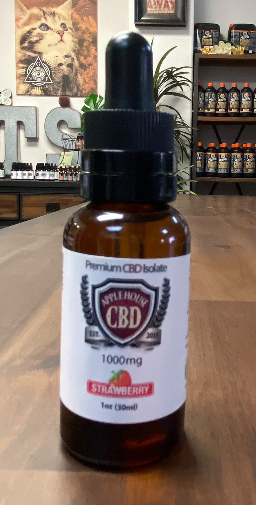 Apple House CBD Strawberry 1000mg 1oz Isolate Tincture