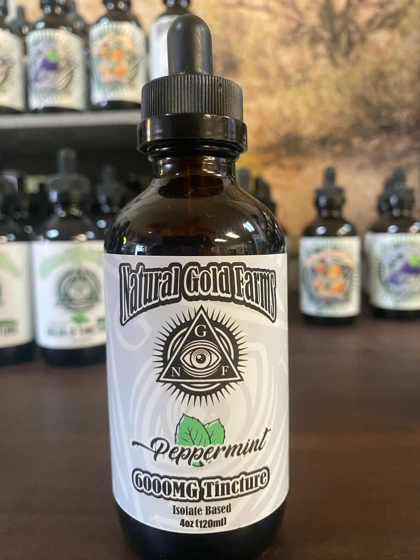 Natural Gold Farms Tincture Peppermint 6000mg Full Spectrum