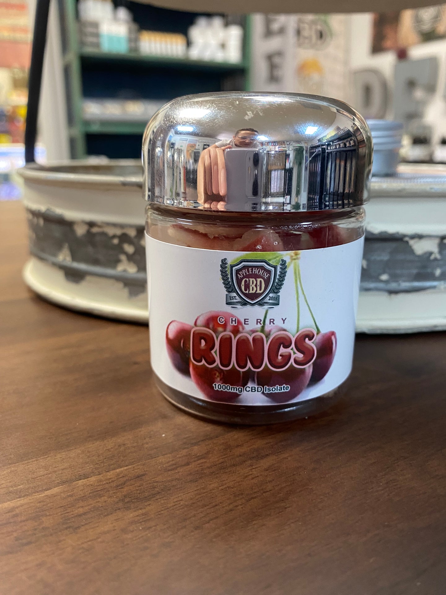 Apple House CBD Cherry Ring Gummy 1000mg Isolate Edible