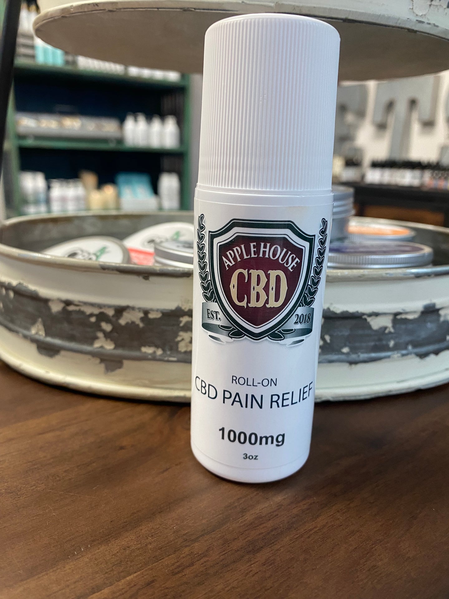 Applehouse CBD Topical Roll-On 1000mg Unscented 3oz.