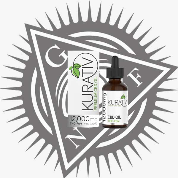 Kurativ CBD Oil THC-Free Unflavored 1200mg