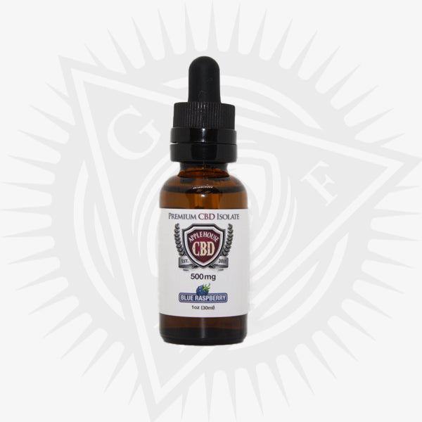Apple House CBD Blue Raspberry 500mg 1oz Isolate Tincture